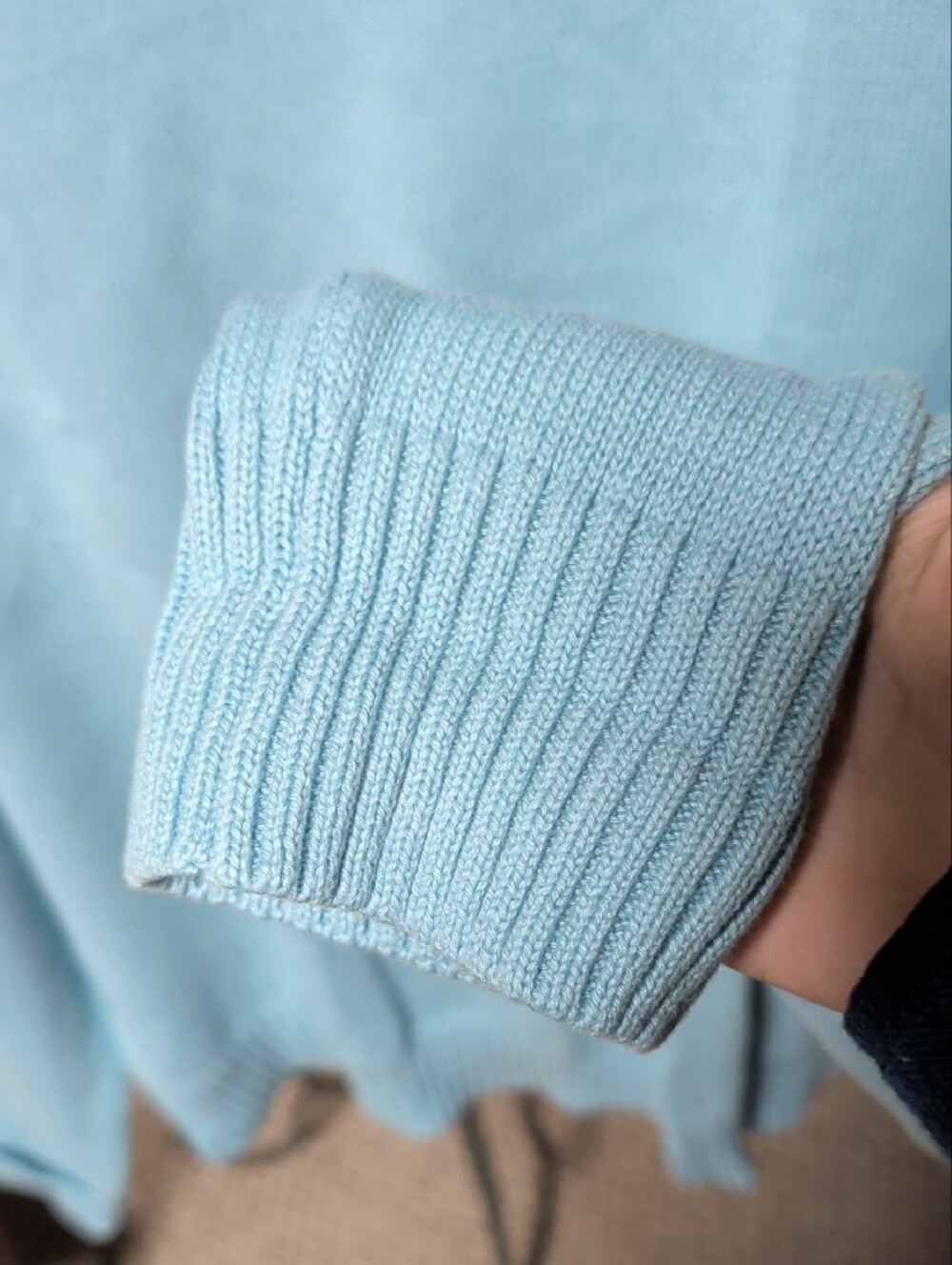 JEANNE PIERRE Light Blue Turtleneck Sweater - Picture 3 of 4